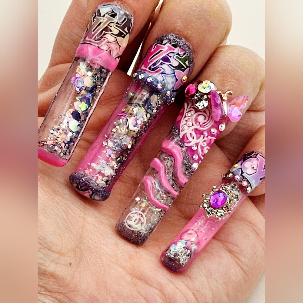 Acrylic Aqua Nails 💅 Set - Picture 10 of 17